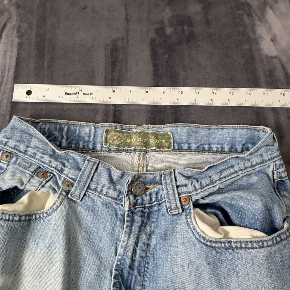Arizona Jean Company Bootcut Jeans Mens 32x30 Light Wash Distressed Denim 3050 - Picture 5 of 8